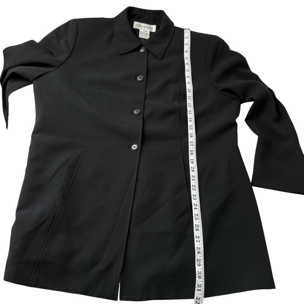 Jones New York Women's Black SZ 16 Blazer Long Career Business Classic Dressy - Picture 8 of 9